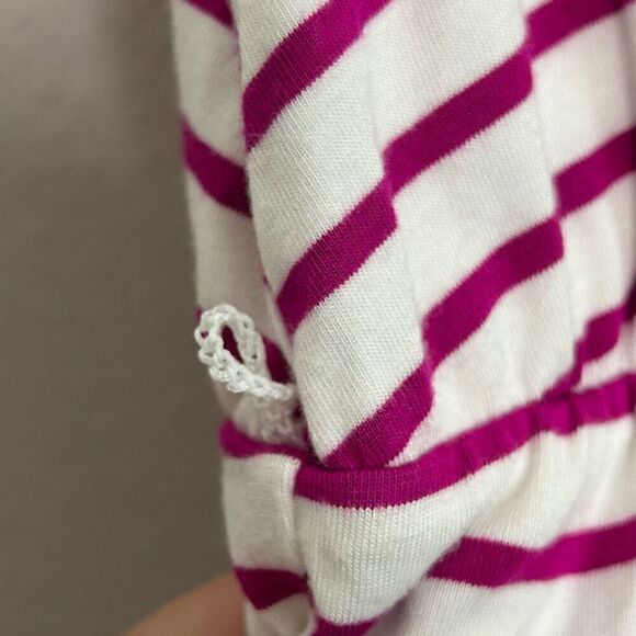 Cabana Life White Pink Striped Elastic Waist Rayon Spandex Mini Dress Women’s XL - Picture 7 of 14